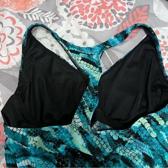 Magicsuit Aquarius Taylor Multi-Color Tankini Swim Top Size 14 - Picture 4 of 7